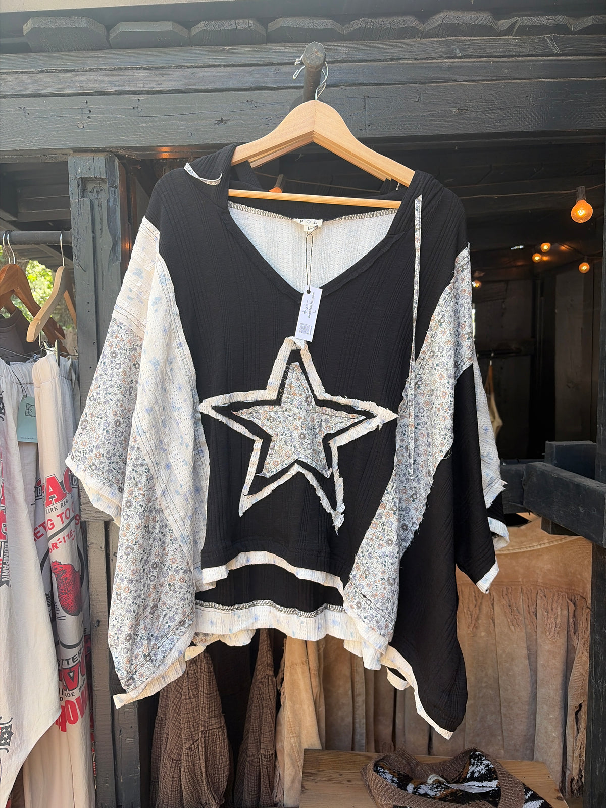 Star Patch Knit Top