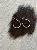 Small Bead Hoop Earrings
