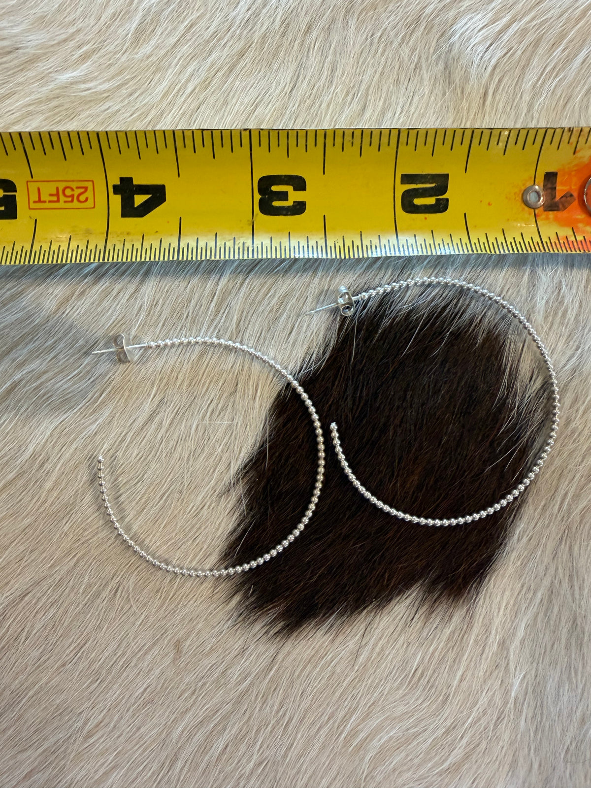 Large Bead Hoop Earrings