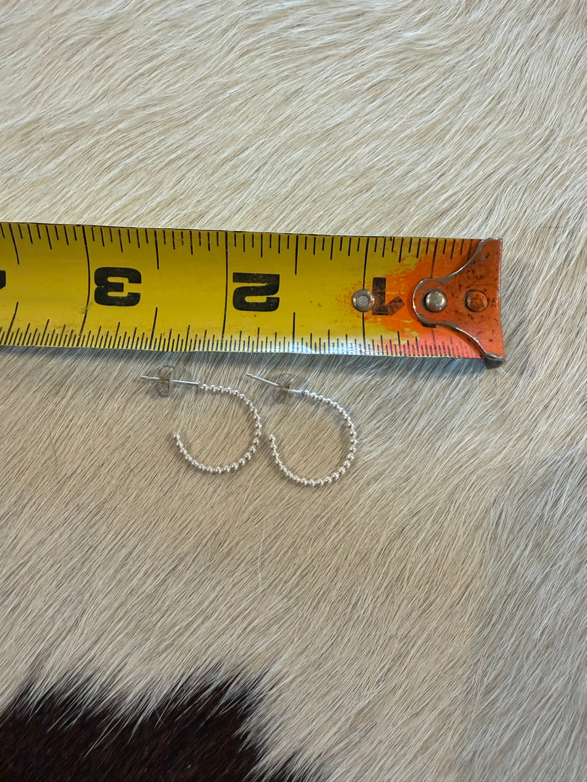 Small Bead Hoop Earrings